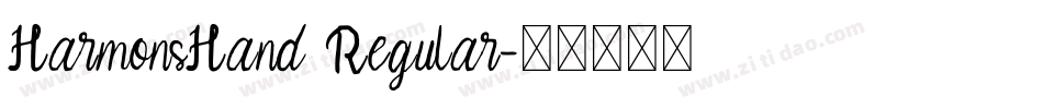 HarmonsHand Regular字体转换